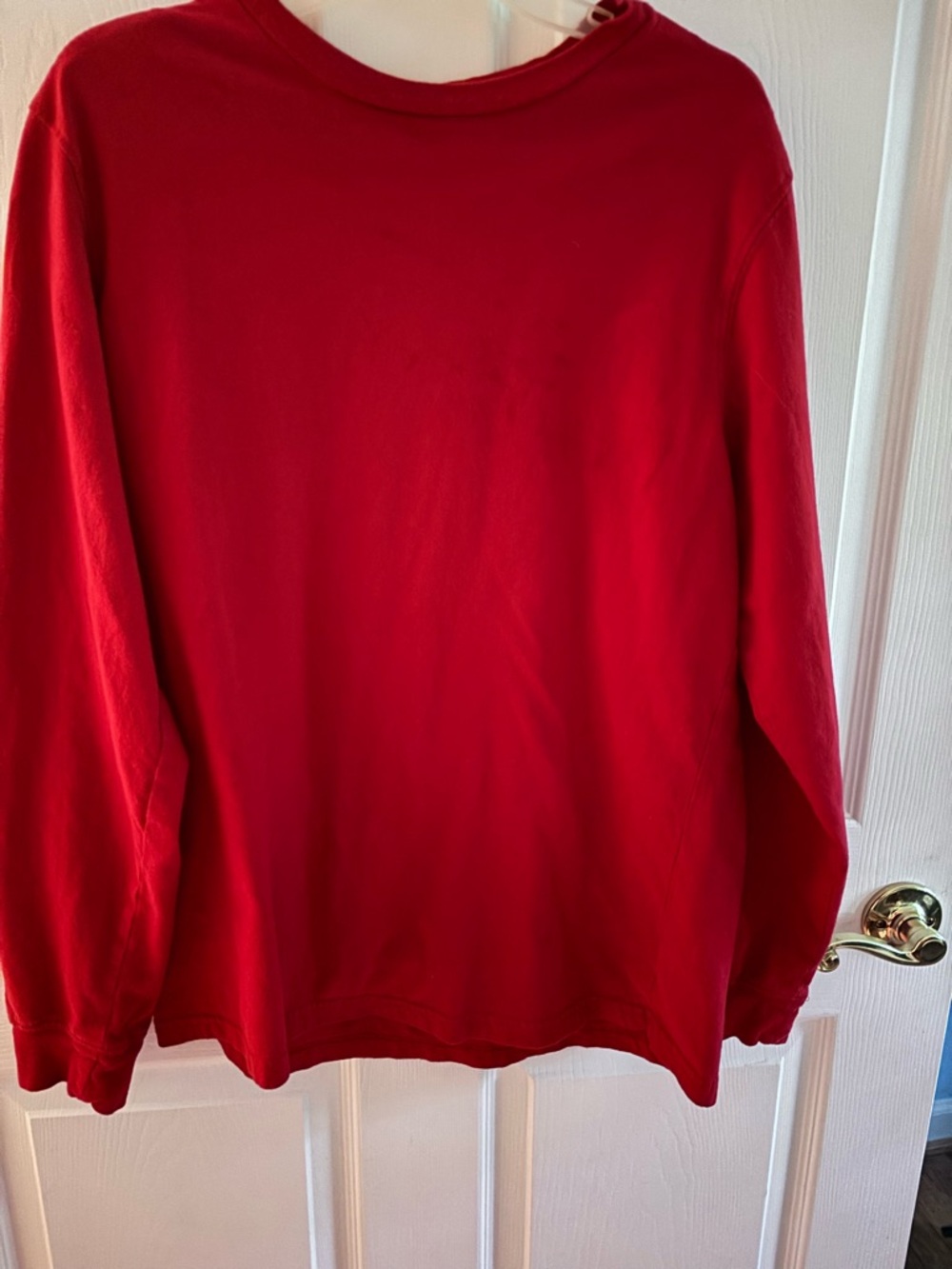 Classic Solid Red Long Sleeve Tee